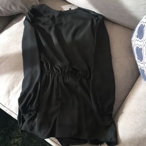 Black romper with open back